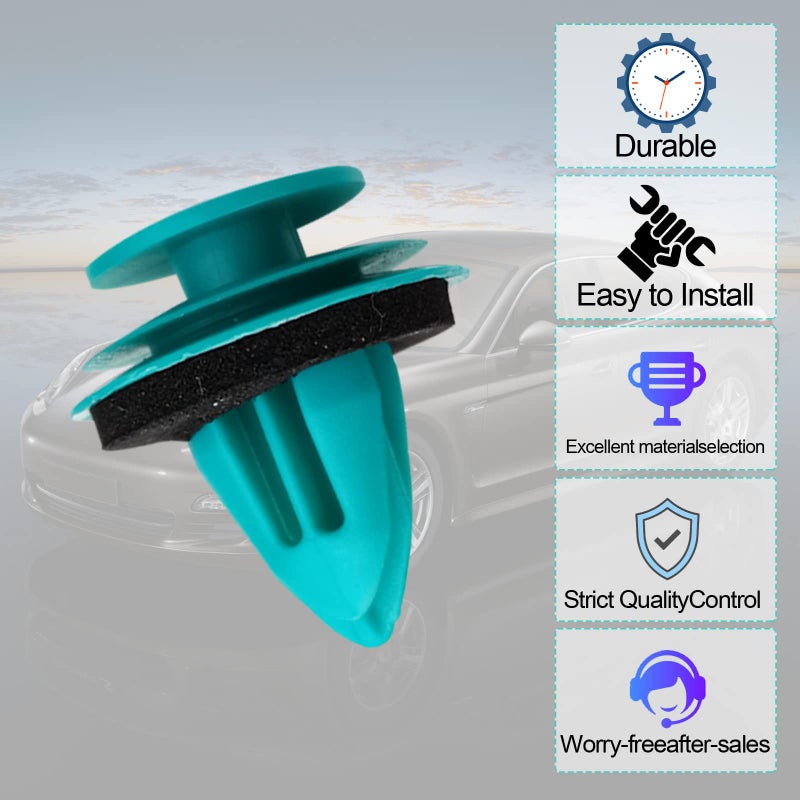 TOPCNOEM 100Pcs Door Trim Panel Retainer Clips Compatible with Toyota Tacoma Sienna Cruiser Avalon Corolla Camry Tundra Sequoia Matrix Prius RAV4 Lexus Scion Land 9mm Hole 90467-10188 - Image 4