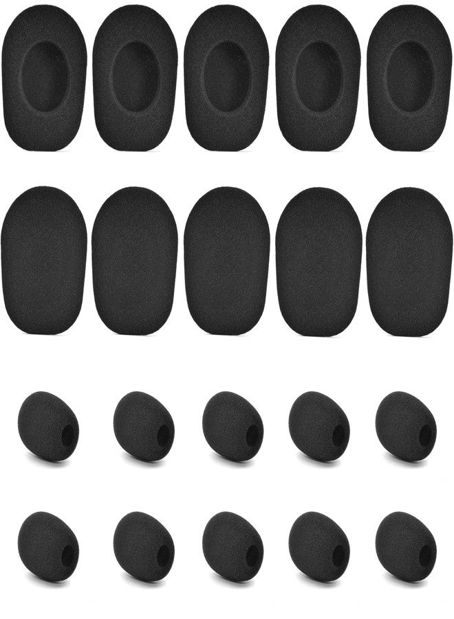 defean 20 Pcs B350XT Ear Cushions Foam and Microphone Foam - defean Replacement Ear Pads Compatible with VXI BlueParrott B350-XT(B350XT B350 XT) Version 1 and Version 2 Trucker Bluetooth Headset - Image 1