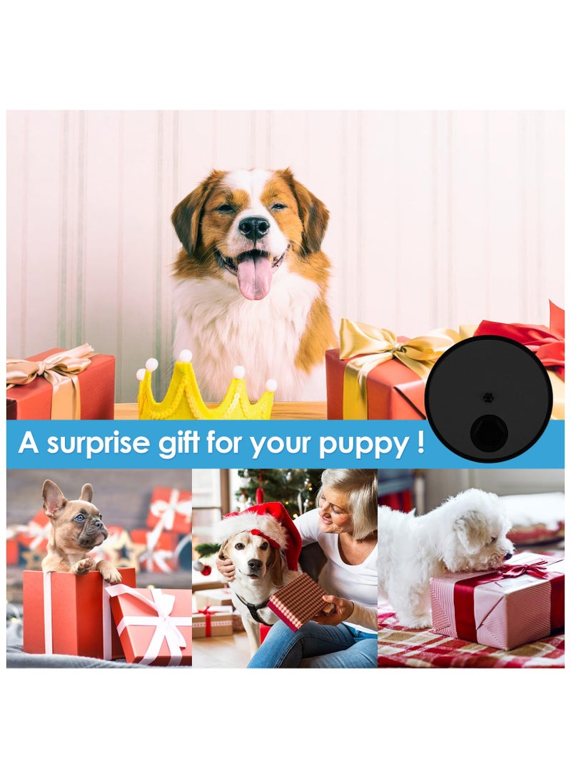 Dog Scratch Pad for Nails, Non-Slip Dog Scratch Board with 6 Snack Compartments, Rotating Round Dog Scratch Board, Removable Scratching Scratchboard Scratchpad Sandpaper for Dog Pet (Black)