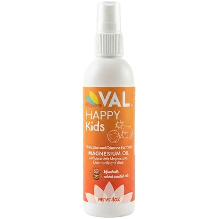 VAL Kids Magnesium Oil Spray – Natural Bedtime Calm & Mood Support | Zechstein Magnesium, Chamomile & Aloe | No Itch | Fast-Absorbing | Made in USA | 4oz - Image 2