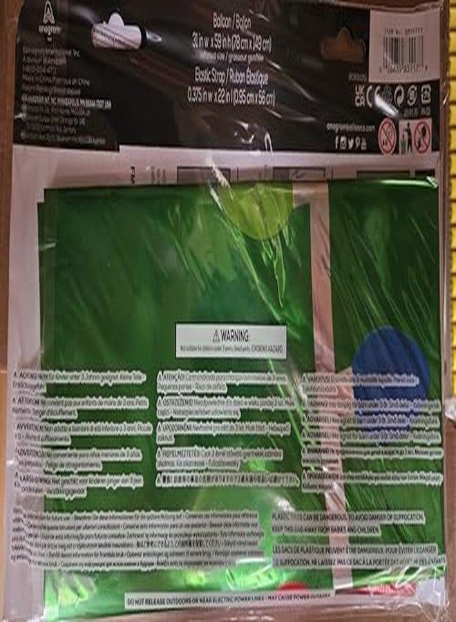 أناجرام بالون حفلات من رقائق مايلر على شكل شجرة عيد الميلاد من أنغرام 8311711، مقاس 59 بوصة، متعدد الألوان، عبوة من قطعة واحدة - Image 3