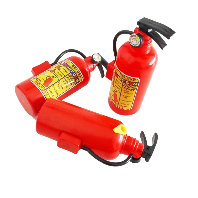 Sujosa 3pcs Realistic Fire Extinguisher Toys 4 Inches Refillable Firefighter Water Squirters Fake Mini Cylinder Fireman Spray Sprinklers Halloween April Fools Christmas Party Gags Gifts Pranks - Image 5