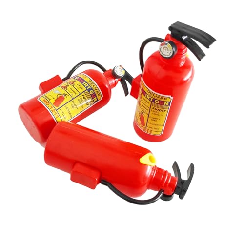 Sujosa 3pcs Realistic Fire Extinguisher Toys 4 Inches Refillable Firefighter Water Squirters Fake Mini Cylinder Fireman Spray Sprinklers Halloween April Fools Christmas Party Gags Gifts Pranks - Image 4