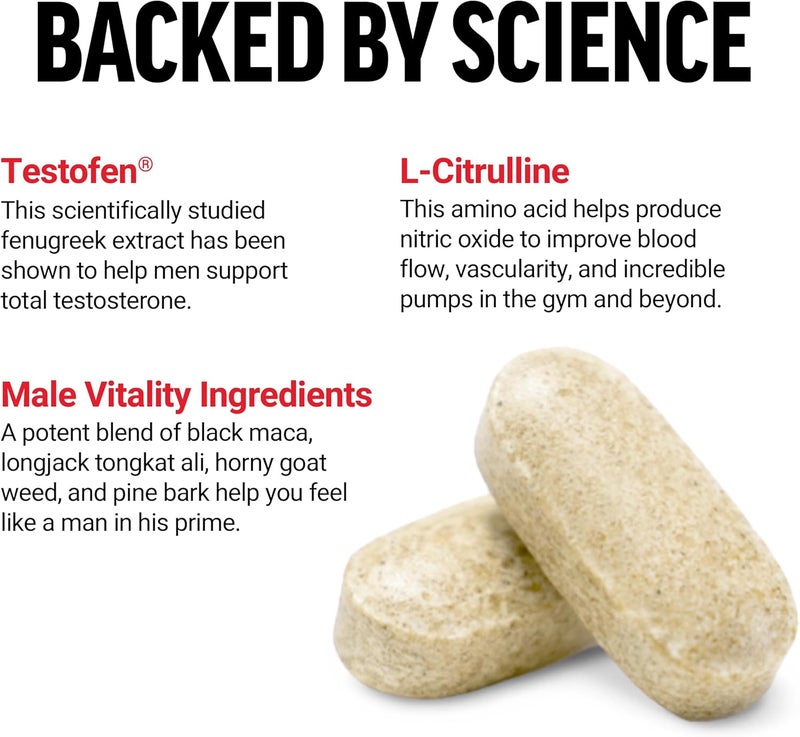 Force Factor Test X180 Alpha v2 TSupport for Men TSupplement to Help Build Strength Boost Nitric Oxide and Support Daily Performance 120 Tablets - Image 5