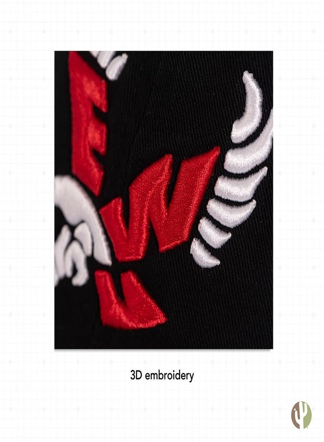 Desert Cactus Eastern Washington University Baseball Hat EWU Eagles Brimmed Embroidered Cap Adjustable Cloth Strap Adult (Style B) Black - Image 5