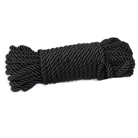 32 feet 8mm13inch Diameter Soft Silk Rope Solid Braided Twisted Ropes10m Durable and Strong All Purpose Twine Cord Rope String Thread Cord Deep Black