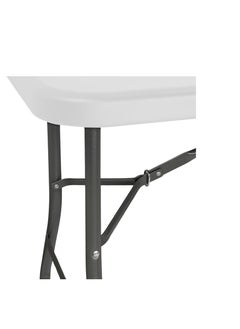 Generic 240cm Portable Rectangular Folding Multipurpose Dining Table Suitable for Camping and Outdoor or Indoor Events | Resin and Steel Legs | Seats 6-8 People, White  - Image 4
