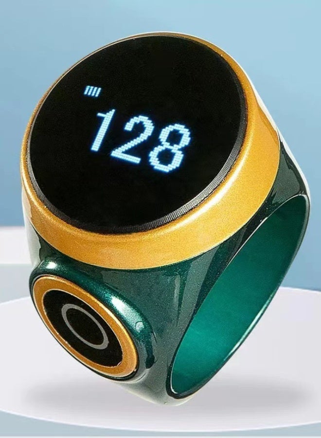 شاشة OLED الذكية الدائرية الجديدة لعام 2025 تأتي مع 3 أحجام متوافقة (18 مم / 20 مم / 22 مم) (أخضر زمردي) - Image 1