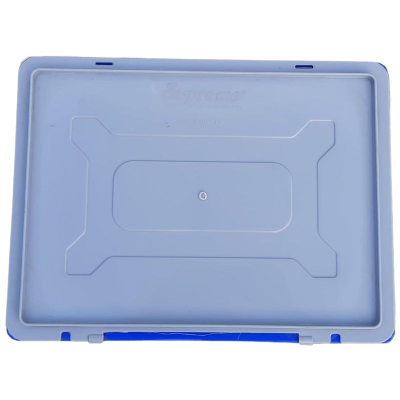 SINGHAL SINGHAL Plastic Crate with Lid 400x300x220 MM Multipurpose Heavy Duty Blue Portable Crates for storage Shelf Basket for Large Storage Bin Vegetable Fruit Milk  - Image 2