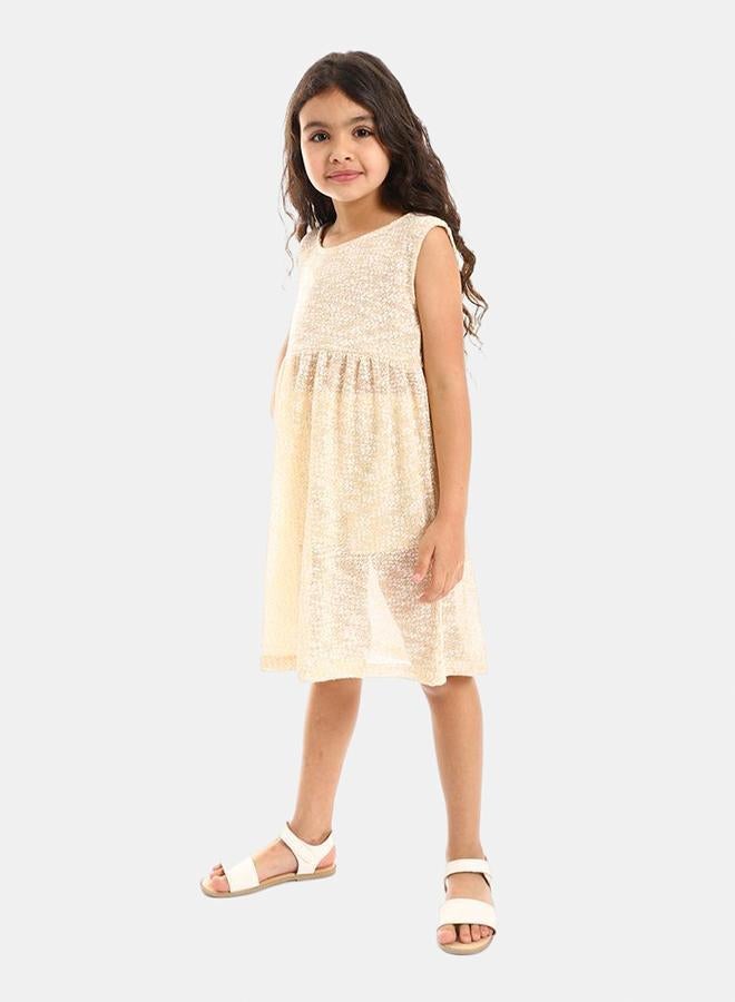 kady Round Neck Slip On Dress girls beige 10 - Image 2