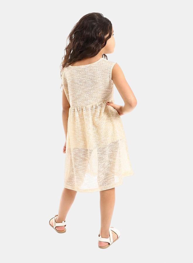 kady Round Neck Slip On Dress girls beige 10 - Image 3
