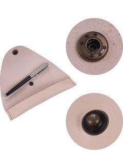 NIBEMINENT Handmade Protector Leather Pen Case Beige  - Image 3