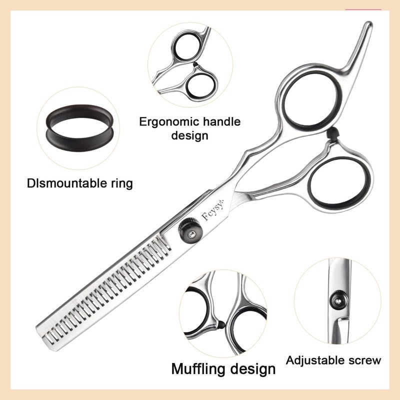 Fcysy Professional 6 Inch Hair Thinning Scissors, Barber Texturizing Shears - Image 3