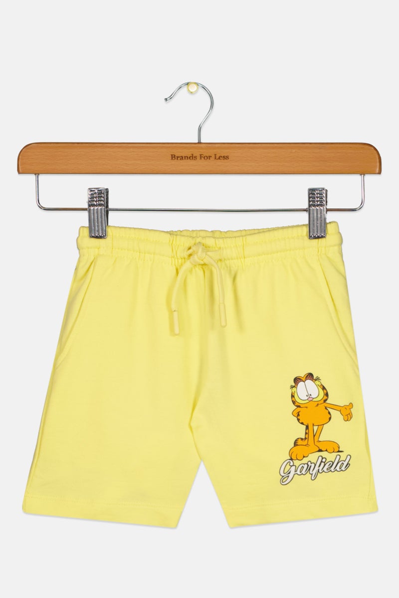 nickelodeon Toddlers Girl Graphic Drawstring Shorts, Yellow - Image 1