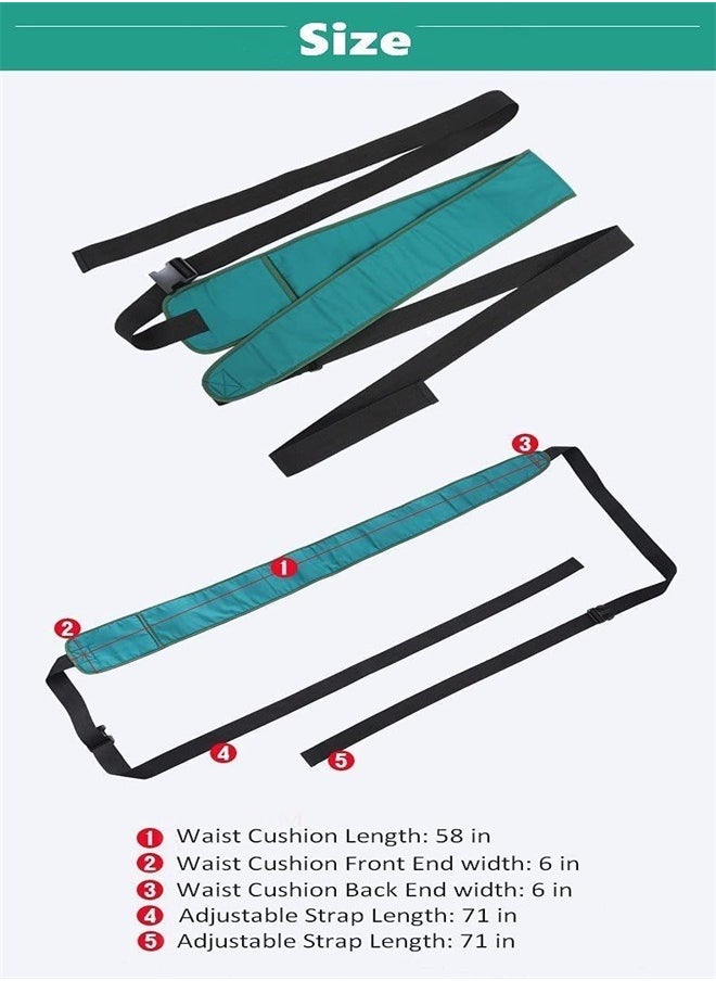 Generic - Bed Restraint Strap Medical Bed Restraint Anti-Fall Waist Belt for Elderly Wheelchair Seat Safety Belt Medical Bed Restraints for Elderly Chest Cushion Seat Belt Medical Bed Safety Assist - Image 1
