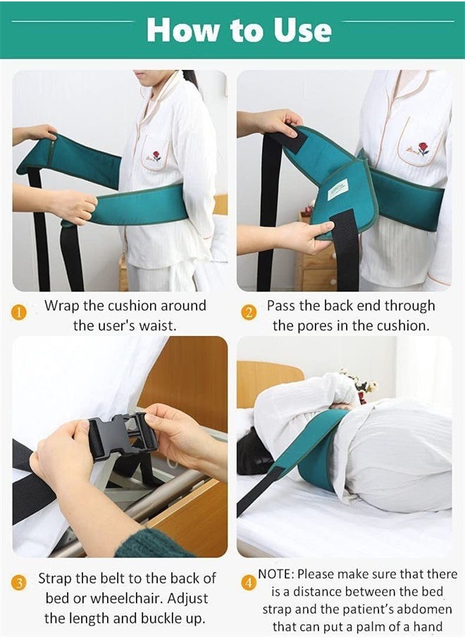 Generic - Bed Restraint Strap Medical Bed Restraint Anti-Fall Waist Belt for Elderly Wheelchair Seat Safety Belt Medical Bed Restraints for Elderly Chest Cushion Seat Belt Medical Bed Safety Assist - Image 1