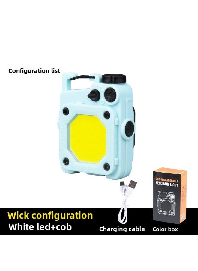 Outdoor Mini Keychain Lamp Multi-file Adjustment Portable Lighting Flashlight Flood Light Magnetic Work Lamp In Stock Wholesale