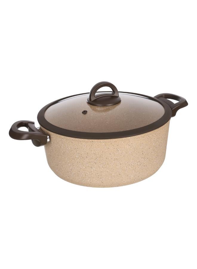 كوك ان عبود وعاء طهي من الجرانيت الحيوي مع غطاء من الزجاج والسيليكون - Image 1