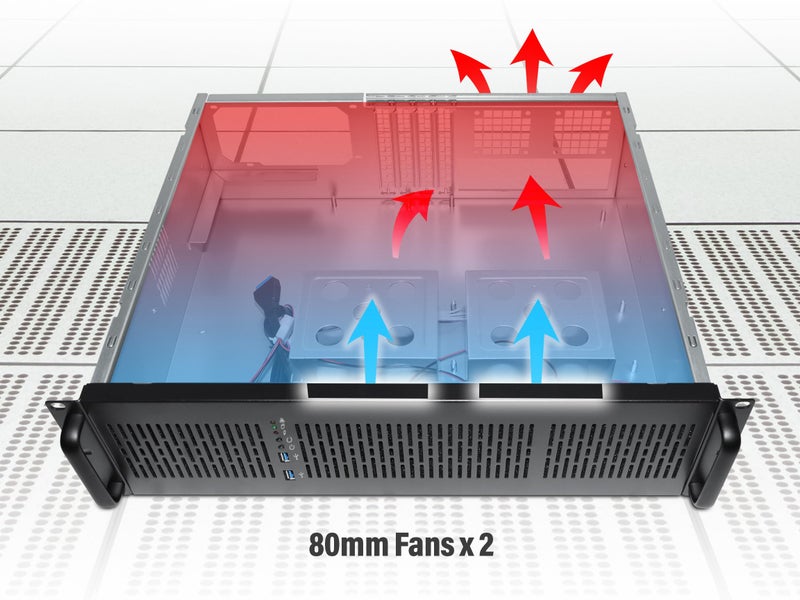 Rosewill 3U Server Chassis Rackmount Case | 6 x 3.5 Bays | ATX Compatible | 2 x 80mm Fans | 2 x USB 3.0 | RSV-Z3100U - Image 3