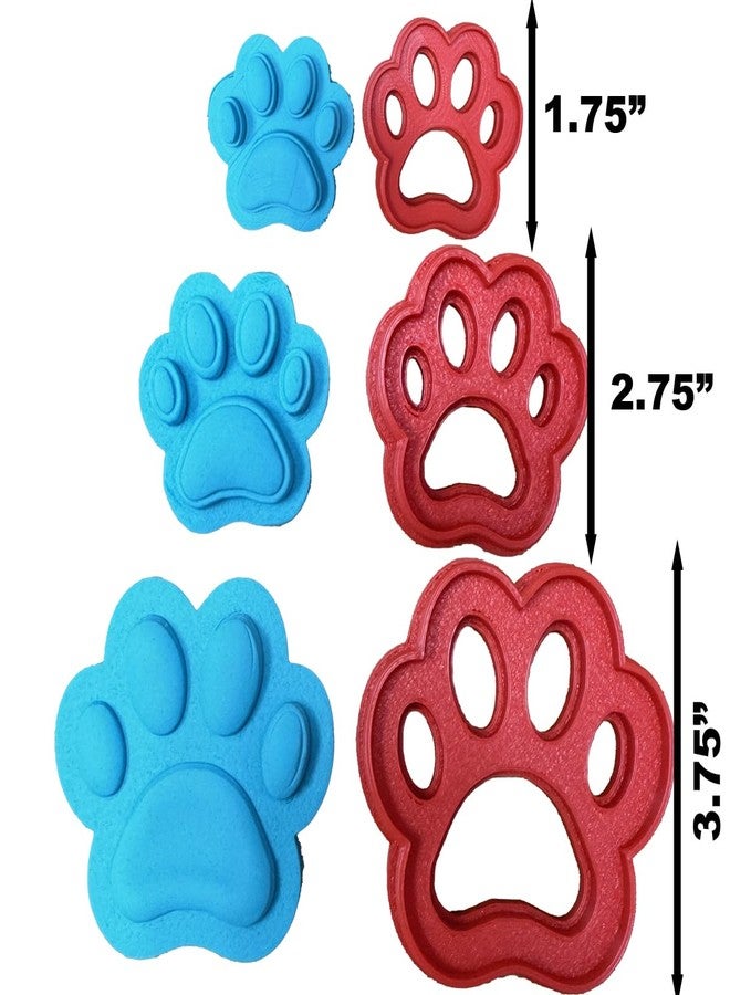 Mighty Gadget 3 Pack of Adorable Dog Paw Shapes Cookie Cutter Set in 1.75”, 2.75", & 3.75" Sizes - Hand Made in the USA by Mighty Gadget (Random Color) - Image 2