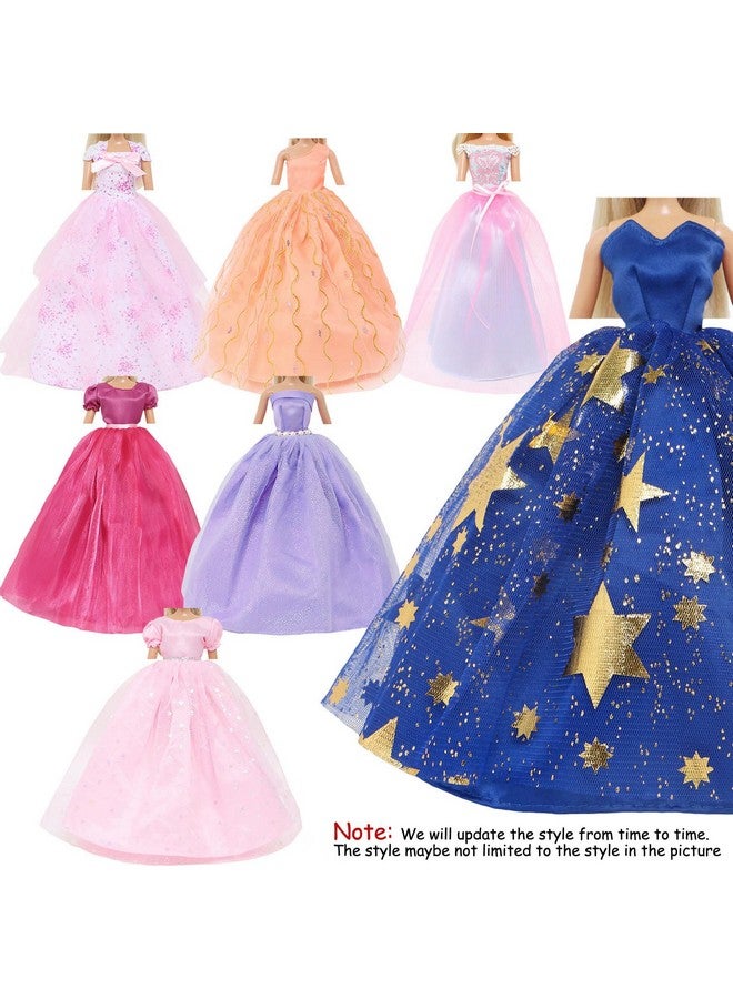 BJDBUS 5 Pcs Handmade Wedding Dress Party Gown For 11.5 Inch Girl Doll Clothes Accessories Random Clothing Set - Image 2