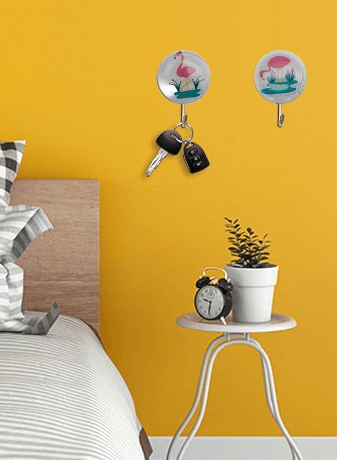 CATANES 9 Pcs Sticky Hook Flamingo Hook 4x1.5x5 Cm Multicolour  - Image 5