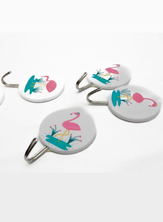 CATANES 9 Pcs Sticky Hook Flamingo Hook 4x1.5x5 Cm Multicolour  - Image 3