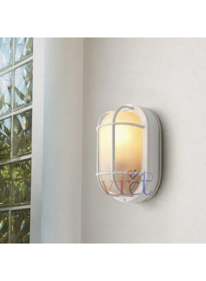 VRCT Plastic Waterproof Outdoor Bulkhead Small Light | Exterier Wall Light Lamp For Offices/Home (Cool White, Set Of 2) - Image 2