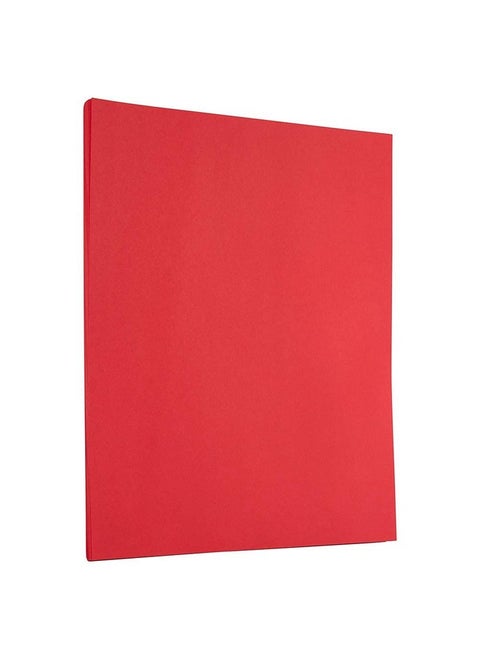 Colored 24Lb Paper - 90 Gsm - 8.5 X 11 - Red Recycled - 50 Sheets/Pack