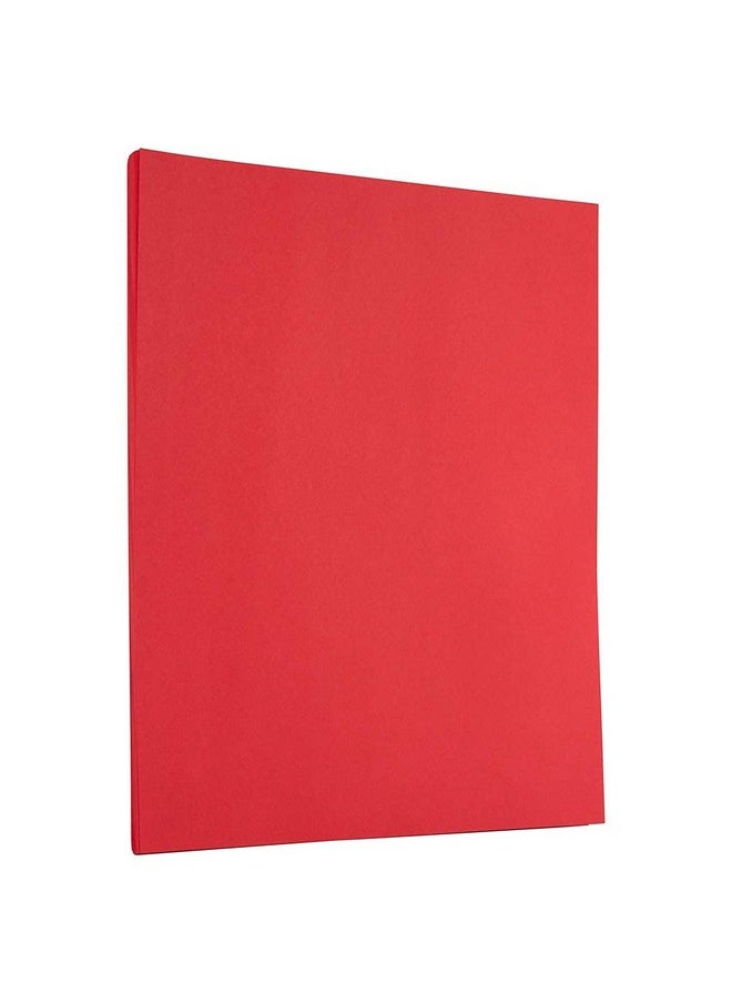 JAM Paper Colored 24Lb Paper - 90 Gsm - 8.5 X 11 - Red Recycled - 50 Sheets/Pack  - Image 1