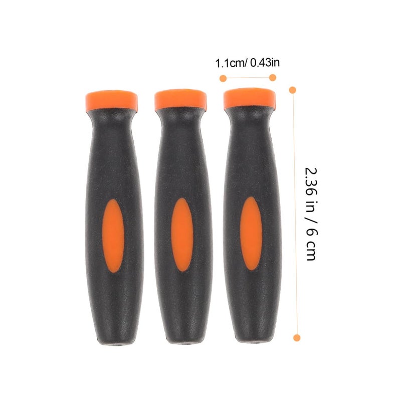 12Pcs 5mm Replacement Rubber File Handles Non Slip Two Tone Grip Set Tool Accessories - Image 3