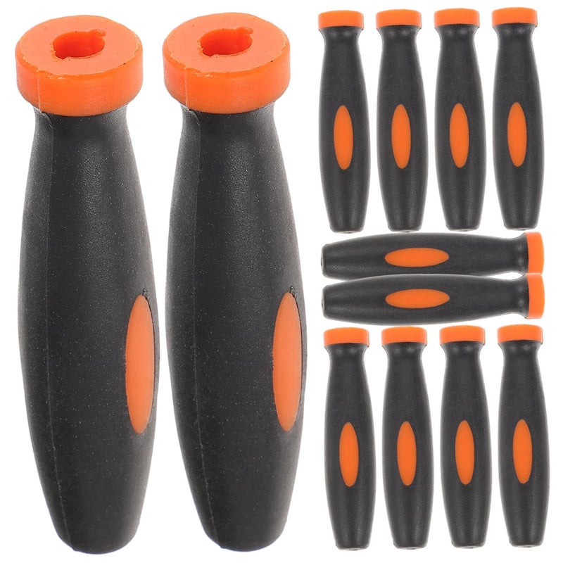 12Pcs 5mm Replacement Rubber File Handles Non Slip Two Tone Grip Set Tool Accessories - Image 2