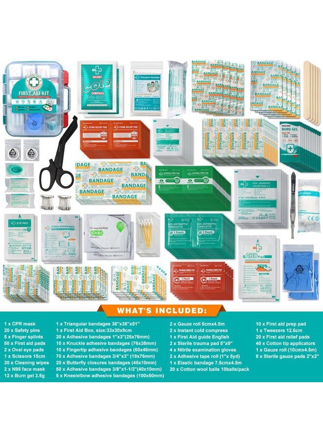 General Medi 420 Pieces Professional First Aid Kit - HardCase First Aid Box - Contains Premium Medical Supplies for Travel, Home, Office, Vehicle, Camping, Workplace & Outdoor - Image 3