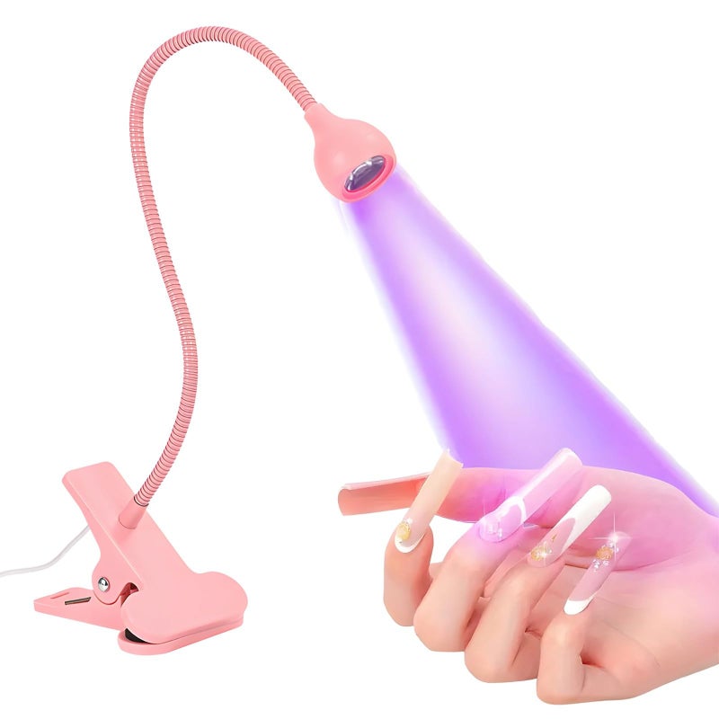 Adjustable Neck USB Powered Clip On Nail Lamp for Home Manicure - Image 2