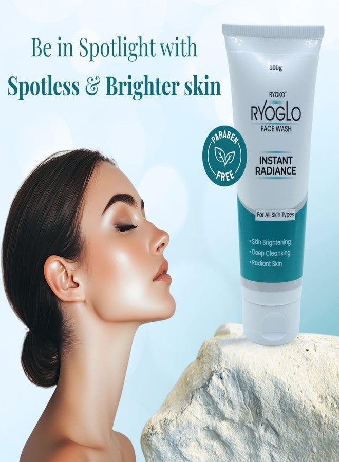 RYOKO RYOGLO Instant Radiance Face Wash for All Skin Types | Enriched with Vitamin C For Skin Brightening and Deep Cleansing (100 ml) - Image 2