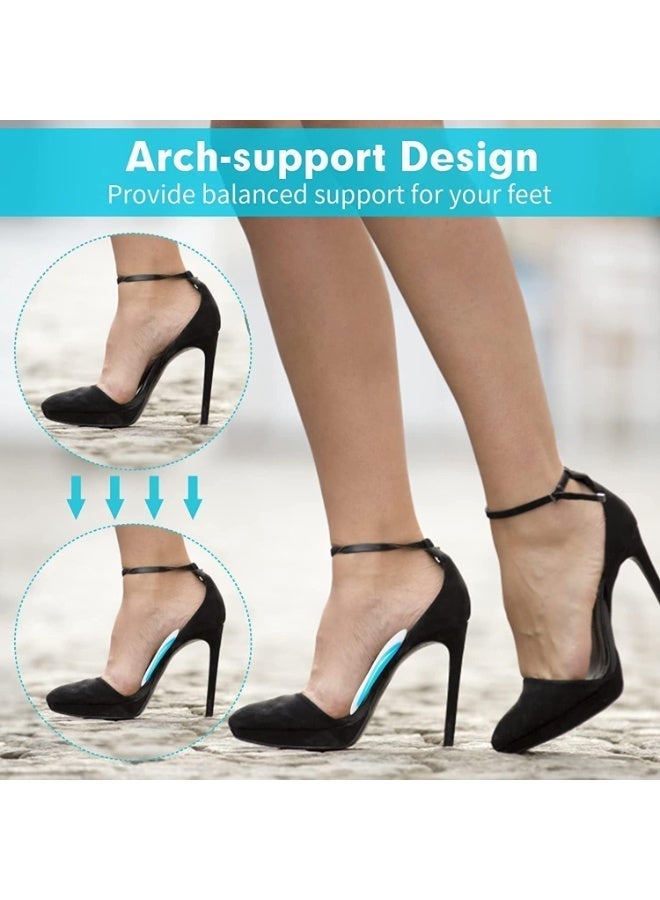 4 Pairs Gel Arch Support Pads, Orthopedic Flat Foot Insoles for Men and Women, Soft Silicone Adhesive Arch Cushions for Heel Pain, Achilles Tendonitis, Plantar Fasciitis, Reusable, Pink - Image 5