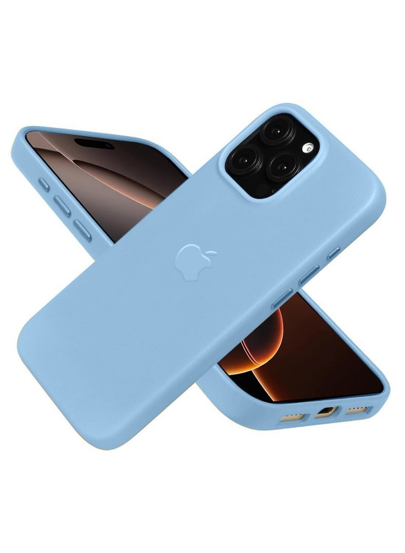 Techie حافظة جلدية لأيفون 16 برو ماكس مع ميغ سيف - أزرق - Image 1