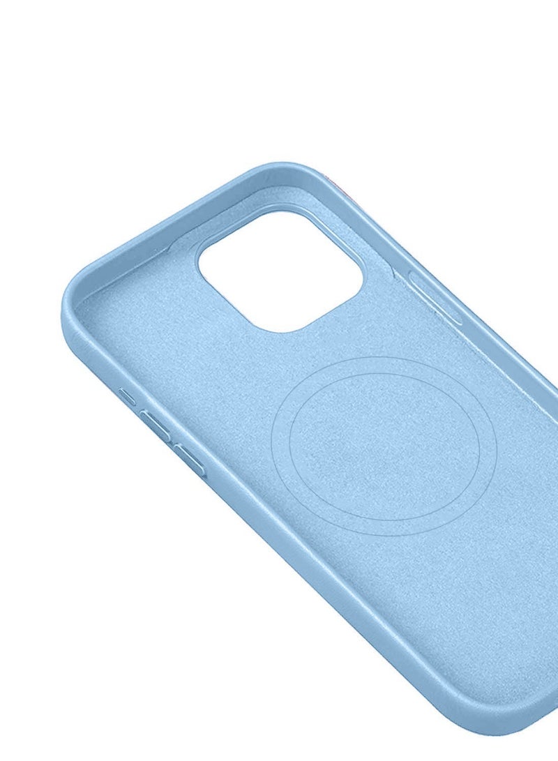 Techie حافظة جلدية لأيفون 16 برو ماكس مع ميغ سيف - أزرق - Image 4