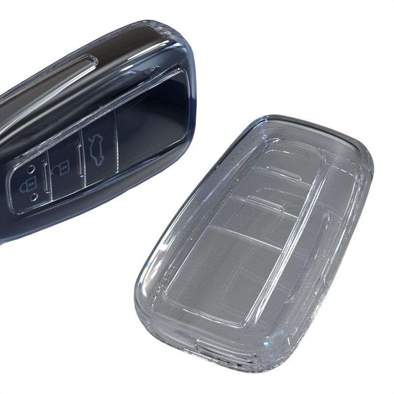 TANGSEN Key Fob Case TPU Cover Compatible with Toyota Avalon Camry C-HR Corolla Prius Prime RAV4 2 3 6 Button Ultra-Thin Transparent Full Protection Key Shell - Image 1