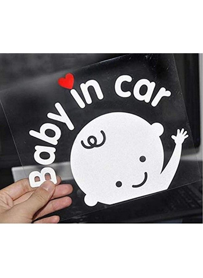 Everyday Baby In Car Waving Sticker Baby On Board Sign For Carkids In Car Decal Sticker Safety Sign Cute Car Decal Vinyl Car Sticker (2Packbaby In Car Waving(Boy))  - Image 1