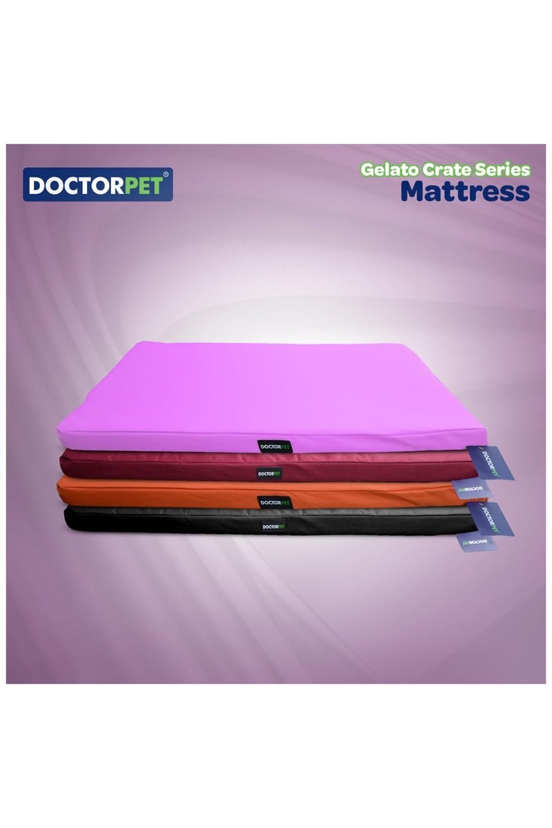DOCTERPET Doctor Pet Gelato Series Crate Mattress Medium - 53x76x6cm - Lilac - Soft Washable Fabric, Cooling Effect, Eco-Friendly Fill, Non-Slip Base - Ideal for Cats & Medium Dogs - Image 5