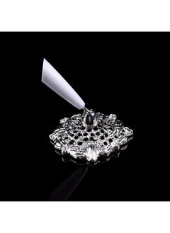 klarako 2 Colors Ostrich Feather Wedding Quill Signing Ballpoint Writing Pen With Metal Holder New White(Silver)  - Image 4