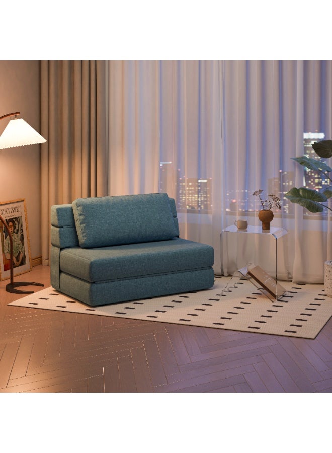 Castlery 3-in-1 Sofa Bed - 120cm Foldable Convertible Sofa Chair for Sitting, Lounging & Sleeping, High-Density Foam with Cushion for Supreme Comfort, Pull Out Bed Lounge for Living Room & Bedroom Home furniture - Image 1