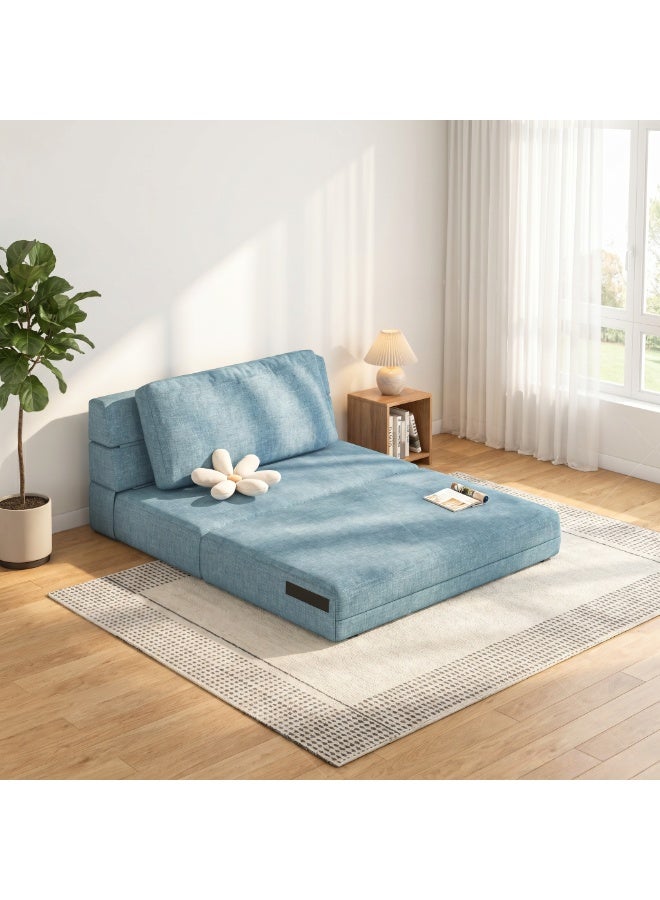 Castlery 3-in-1 Sofa Bed - 120cm Foldable Convertible Sofa Chair for Sitting, Lounging & Sleeping, High-Density Foam with Cushion for Supreme Comfort, Pull Out Bed Lounge for Living Room & Bedroom Home furniture - Image 1