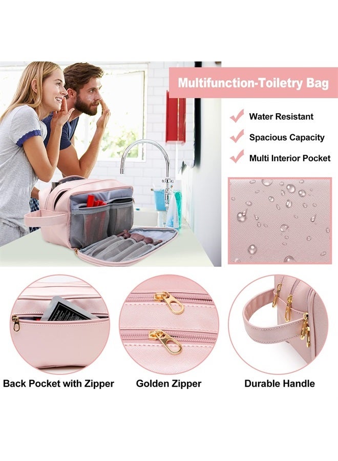 BAIMAY Travel-Essentials Toiletry Bag for Women,Water Resistant Makeup-Bag-For-Travel-Accessories,Dorm Room Essentials,Eco Leather Cosmetic Bag for Full Size Toiletries,Mother's Day Graduation Gifts for Her - Image 4
