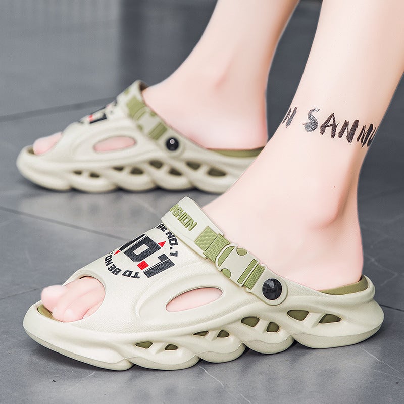 Men'S Anti-Slip Slippers For Driving, Sports And Leisure Soft-Soled Beach Sandals - Image 2