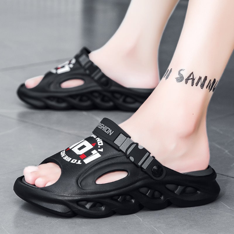 Men'S Anti-Slip Slippers For Driving, Sports And Leisure Soft-Soled Beach Sandals - Image 3