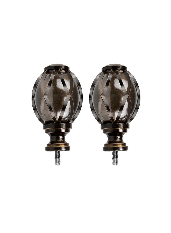 HOTOZON Bronze Finials for 3/4 Inches and 5/8 inches Diameter Curtain Rods, Replacement Small Decorative Drapery Rod Finials, Set of 2 - Image 1