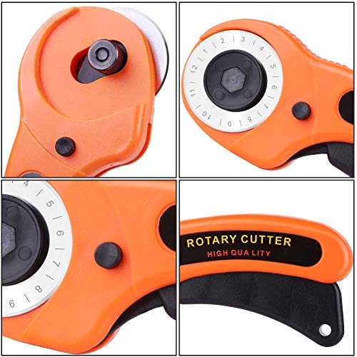 ZMAAGG Rotary Cutter, Professional 45mm Rotary Fabric Cutter, Rotary Cutter for Fabric, Card Paper Sewing Quilting Roller Fabric Cutting Tailor Scissors Tool Dress Clothes Making DIY Tool - Image 3