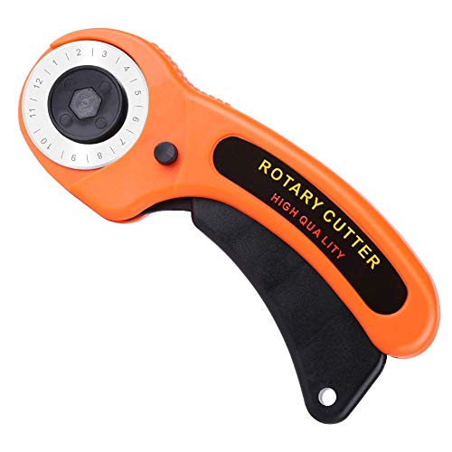 ZMAAGG Rotary Cutter, Professional 45mm Rotary Fabric Cutter, Rotary Cutter for Fabric, Card Paper Sewing Quilting Roller Fabric Cutting Tailor Scissors Tool Dress Clothes Making DIY Tool - Image 1